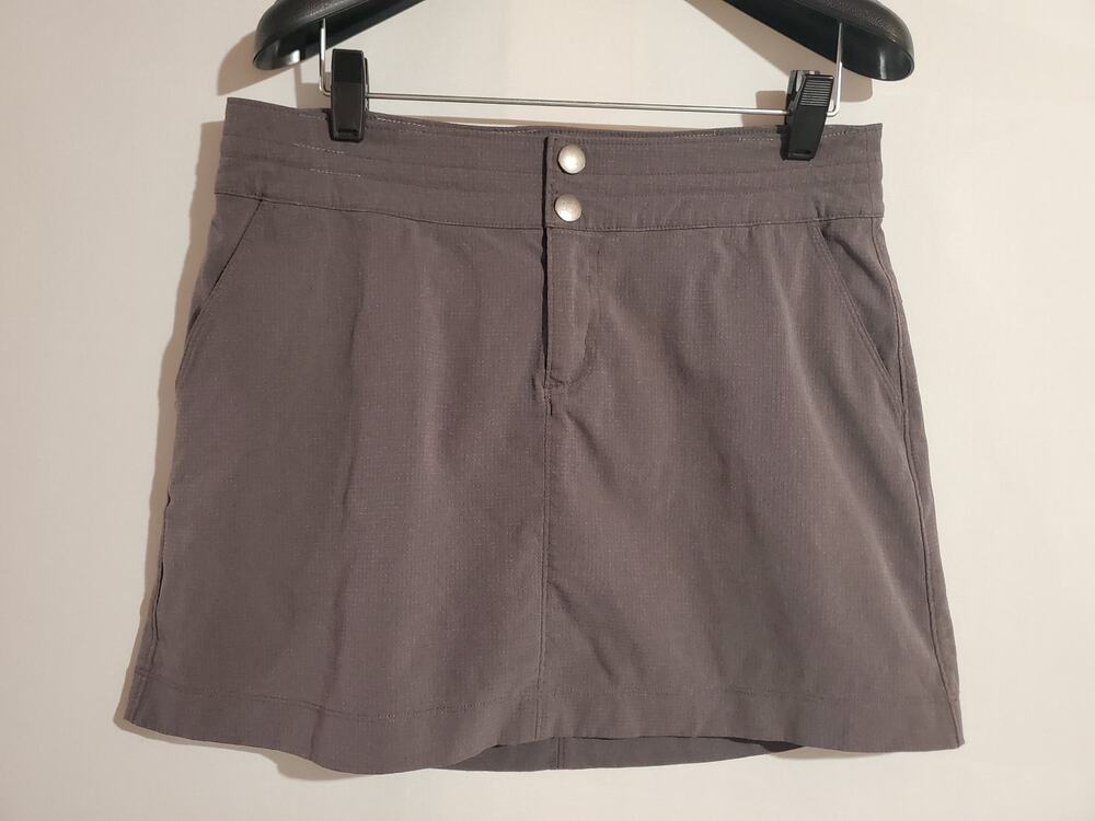 PrAna Celesta Skort Womens Size 4 Active Outerwear Zip Pockets Taupe Tan Neutral